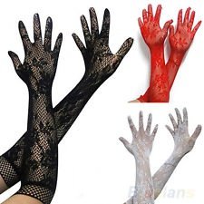 Women Sexy Stretch Lace Opear/Long Length Gloves - Black White Red BF4U, €1.30 - 1
