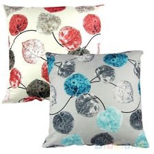 Hot Grey Blue Red Leaves Decor Throw Pillow Cushion Cover Square 20" Cotton BF4U, €2.63