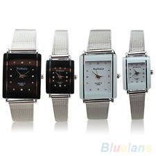 Womens Mens Couple Elegant Classic Mesh Band Quartz Stainless Steel Wrist Watch, €2.82