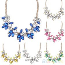 Hot Fashion Bright Crystal Drop Resin Flower Statement Choker Bib Necklace BF4U, €2.84 - 1