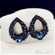 Womens Luxury Temperament Blue Crystal Waterdrop Earrings Eardrops Studs BF4U, €1.35 - 1 - Thumbnail