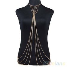 Women New Perfect Bikini Tassels Hollow Harness Crossover Waist Belly Body Chain, €2.99