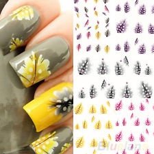 1 Sheet Feather 3D Nail Art Water Decal Sticker Fashion Tips Decoration BF4U, €0.99