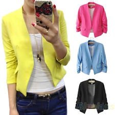 Slim Design Womens Candy Color Blazer Office Lady Solid Tops Coat Jacket BF1U, €13.77 - 1