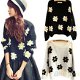 Womens Daisies Print Pullover Sweater Sunflower Jumper Knit Coat Top Blouse BF2U, €11.99 - 1 - Thumbnail