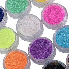 12 Colors Nail Art Decoration Metal Powder Glitter Dust For UV Gel Acrylic BF4U, €2.78 - 1