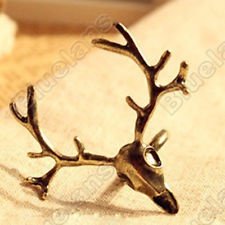 Creative Popular Unique Retro Elk Horn Ring Adjustable Ring Nice Gift Clearance, €0.99 - 1