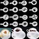 16Pcs NW Cappuccino Coffee Barista Stencils Template Strew Pad Duster Spray BF4U, €1.74 - 1 - Thumbnail