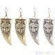 Hot Retro Horn-shaped Wolf Head Decoration Earrings Copper Silver BF4U, €0.99 - 1 - Thumbnail