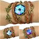 Women New Perfect Retro Galaxy Pattern Faux Leather Bracelet Butterfly Wristband, €1.25 - 1 - Thumbnail