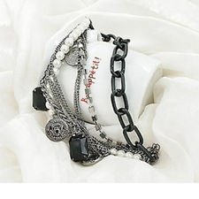 Rhinestone Chain Tassel Mix Essential Coin Pearl Multilayer Bracelet Clearance, €1.46 - 1