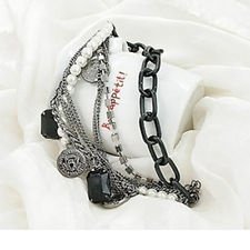 Rhinestone Chain Tassel Mix Essential Coin Pearl Multilayer Bracelet Clearance, €1.46