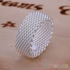 Fancy Women's Web Silver Plated Fashion Ring Size 6/7/8/9 BF8U, €1.00 - 1