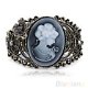 New Vintage Relief Carved Cameo Statue Queen Bangle Bracelet Rhinestones BF7U, €1.87 - 1 - Thumbnail