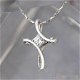 Chic Silver White Plated Crystal Rhinestone Infinity Cross Necklace Pendant BF4U, €1.42 - 1 - Thumbnail