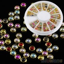 120pcs Nail Art Rhinestones Pearls Studs For UV Gel Acrylic System 5MM New Style, €1.03