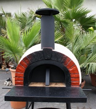 Luxe houtgestookte pizzaoven/ tuinoven/ bakoven AMALFI red brick - 3