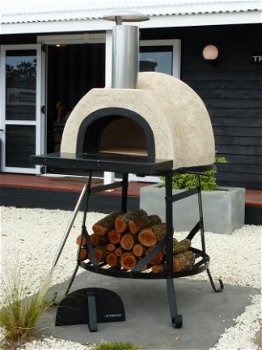 Luxe houtgestookte pizzaoven/ tuinoven/ bakoven AMALFI red brick - 6