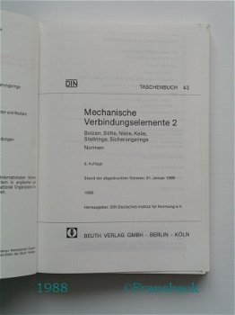 [1988] DIN-Taschenbuch 43, Mech.Verbindungselemente 2, Beuth - 2