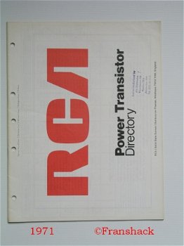 [1971] Power Transistor Directory, RCA - 1