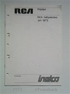 [1973] Prijslijst, Halfgeleiders 1973, RCA