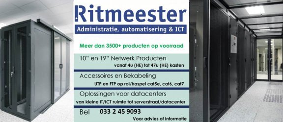 Cat 5e, UTP, patchpaneel, 24 poort RJ45, voor zowel wandmontage als 19