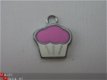 Geëmailleerde bedel - cupcake - 1 - Thumbnail