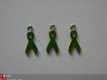 3 gekleurde bedels - ribbon (groen) - 1 - Thumbnail
