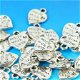 Lot 50 MADE WITH LOVE Heart Charms Pendants Beads Silver/Gold Plated 0.35