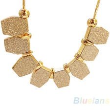 New Womens Retro Geometry Beads Shining Clavicle Short Necklace Statement BF4U, €2.50