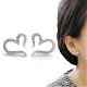 Womens Love Heart Silver Plated Ear Studs Girls Crystal Rhinestone Earrings BF2U, €0.99 - 1 - Thumbnail
