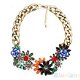 Lady's Nice Design Flower Link Chain Bib Statement Choker Crystal Necklace BFAU, €5.66 - 1 - Thumbnail