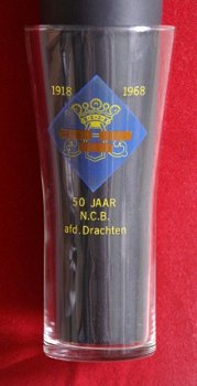 Drinkglas 50 jaar N.C.B. afd. Drachten 1918-1968 - 1