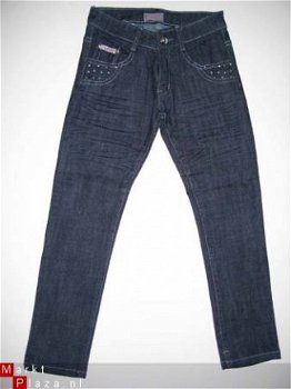 blauwe skinny jeans (meidenspijkerbroek) E5105 in mt 122/128 - 1
