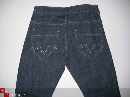 blauwe skinny jeans (meidenspijkerbroek) E5105 in mt 122/128 - 2