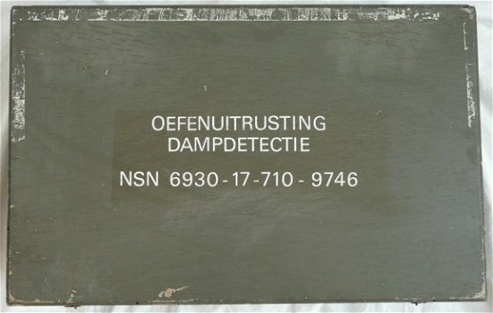 Kist Dampdetectie Oefenuitrusting, NBC, Koninklijke Landmacht, jaren'60/'70. - 1