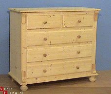 massief houten LADEN COMMODE