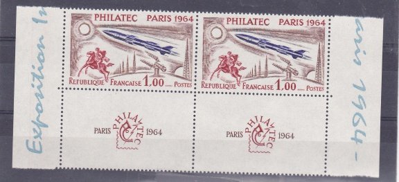 Frankrijk 1964 Philatec Expo Paris paar postfris - 1