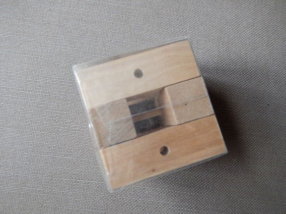 Houten IQ spel kubus puzzel - Afbeelding 2