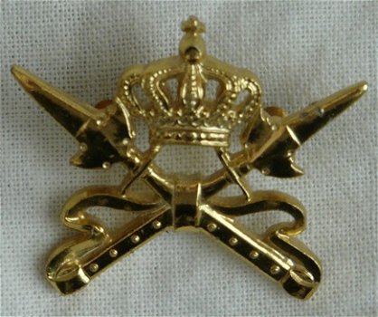 Kraagspiegel Embleem DT, Koninklijke Militaire School Onderofficieren, Koninklijke Landmacht.(Nr.2) - 1