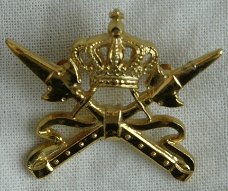 Kraagspiegel Embleem DT, Koninklijke Militaire School Onderofficieren, Koninklijke Landmacht.(Nr.2)