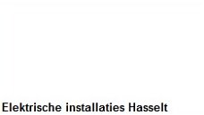 Elektrische installaties Hasselt