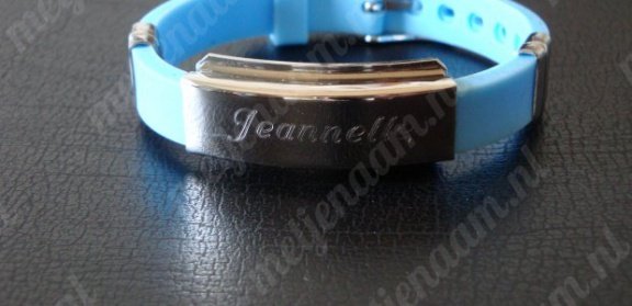 Armband met naam en verstelbare band, wij graveren deze armband gratis - 3