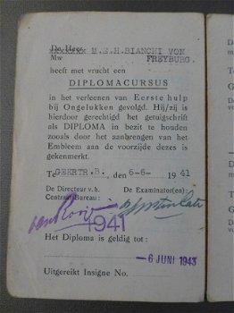 EHBO eenheidsdiploma 1941 - 3
