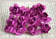 Papieren roosjes, violet. Per 10 - 1 - Thumbnail