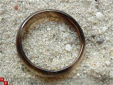 #115 Heldere Agaat Ring  handgeslepen