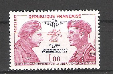 Frankrijk 1973 Heroes parachutistes postfris - 1