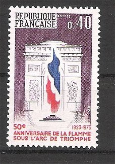 Frankrijk 1973 La flamme sous l'Arc de Triomphe postfris