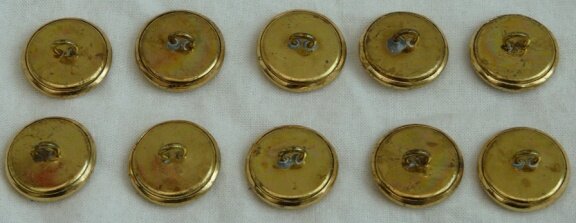 Knopen Lotje, Uniform, Provincie Overijssel, 22mm, 10 stuks.(Nr.1) - 2