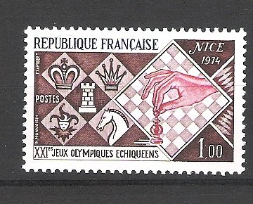 Frankrijk 1974 Jeux Olympiques echiqueens postfris - 1